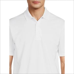 Customizable <b>Men's</b> <b>White</b> for <b>Polo</b> Shirts Short Sleeve Knitted Cotton PK Fabric with Customizable Design Options Plain Collared - Product Image 2