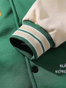 Veste d'hiver vintage personnalisée, veste de baseball OEM, fabricants de vestes de baseball, vente en gros, applique en chenille, veste universitaire brodée - Product Image 6