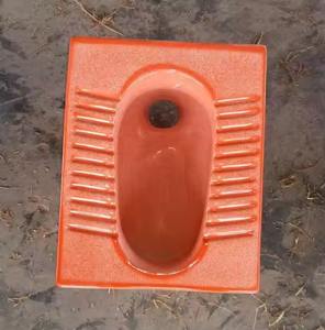 Chaozhou rustique rose rouge couleur Squat Orisa salle de bain toilette commode casserole de l'Inde asiatique céramique porcelaine sanitaire produits - Product Image 6