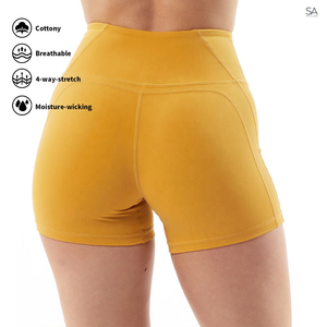 2025 femmes léger taille haute Jogging formation Shorts respirant Logo Pakistan ventre contrôle Logo personnalisé Yoga pantalon court - Product Image 4