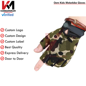 Gants de cyclisme élastiques antidérapants pour enfants, demi-doigts, pour le sport et la course à pied, avec surpiqûres, pour garçons et filles, avec motif de dessin animé amusant - Product Image 3