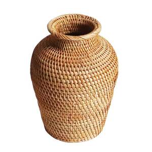 Meilleure vente en métal bambou fait à la main rotin grands Pots de plantes jardinières intérieur extérieur jardin grand planteur Pots panier en rotin - Product Image 4