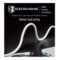Bande lumineuse LED néon USB 5V, blanc neutre, 6x12mm SMD2835, 96 LED/m, 10W, 5m, flexible, étanche, pour éclairage d'accentuation extérieur et intérieur
