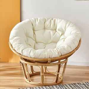 Silla giratoria Papasan de mimbre de Vietnam, elegante asiento redondo con cojín, perfecta para descansar en balcón o patio - Product Image 1