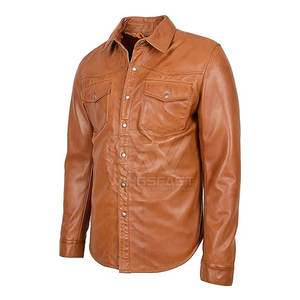 เสื้อเชิ้ตลำลองสำหรับผู้ชายเสื้อหนังระบายอากาศได้ดีดีไซน์ตามสั่ง - Product Image 4