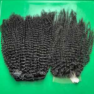 Vietnamese Kinky Curly Hair Bundles 100% Unprocessed Kinky Curly Hair 3 Bundles Kinky Curly Human Hair Extensions Natural Color - Product Image 3