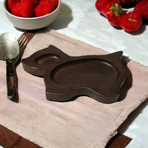 Plato para servir de madera de Mango con forma de conejo marrón Natural oscuro, decoración de lujo para el hogar, bandeja grande para aperitivos de frutas, Navidad, Acción de Gracias, a granel - Product Image 2