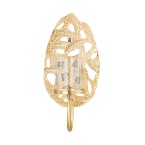 Portavelas de Navidad con acabado dorado, Metal fundida de diseño de hoja, soporte de vela de mesa, decoración de eventos en casa para Pascua - Product Image 1