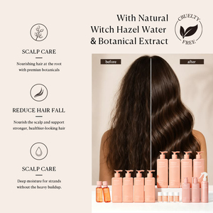 Collection Yafeila Witch Hazel pour le soin du cuir chevelu et des cheveux, shampooing vegan anti-chute de cheveux à l'huile de romarin pour tous types de cheveux - Product Image 3