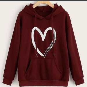 Sweat à capuche surdimensionné vintage 100 % coton, broderie personnalisée OEM, séchage rapide, coupe-vent, imprimé sur le devant, pour femme, style français - Product Image 2