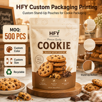 Sachet Doypack Personnalisé Refermable avec Fermeture Ziplock, Anti-humidité, pour Aliments pour Animaux, Bonbons Gélifiés et Biscuits, avec Trou de Suspension