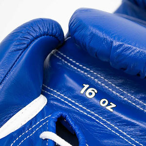 Prix de gros Gants de boxe bleus gagnants sur mesure 100% cuir original MMA Kickboxing compétition gants de boxe gagnants - Product Image 6