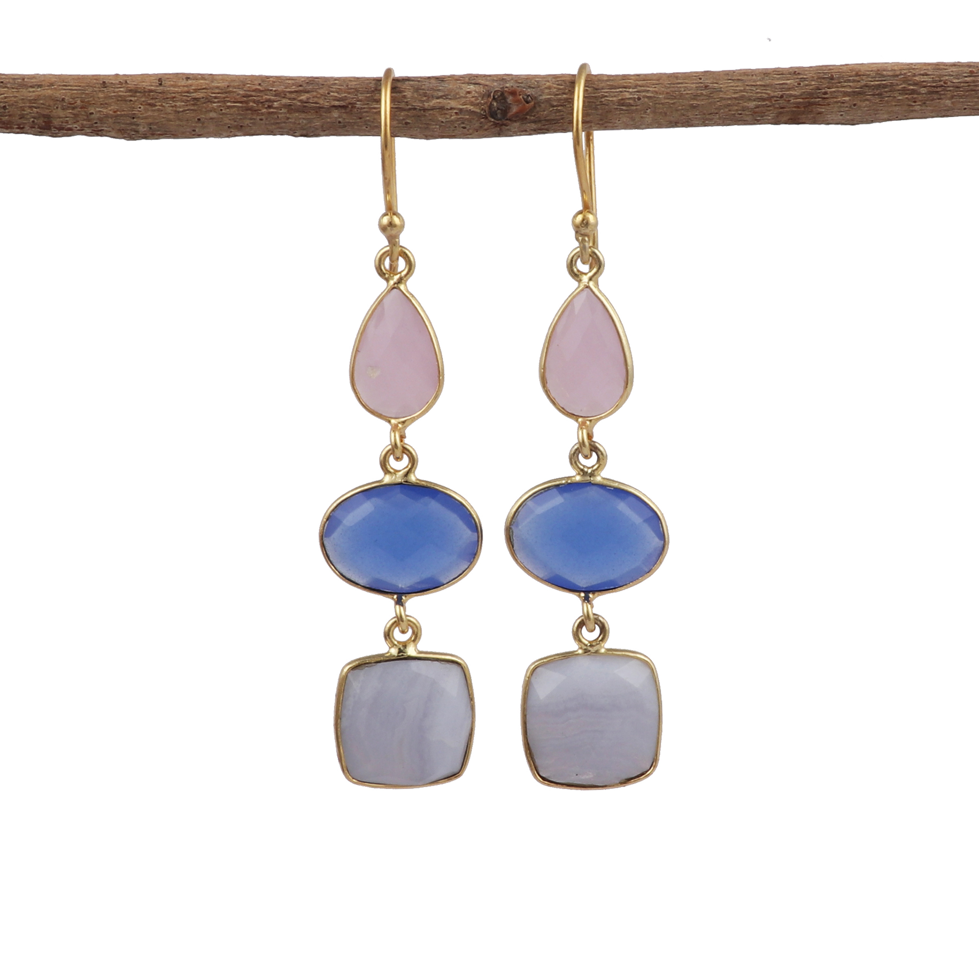 Pink, Ink Blue,White