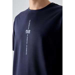 Camiseta de Hombre Azul Marino 100% Algodón - 88373, Corte Holgado, Textura Suave y Gruesa, con Diseño Estampado, Tela Jersey - Product Image 5