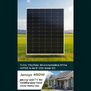 Panneau solaire monocristallin bifacial N-Type demi-cellule Jensys 450W avec couvercle avant en verre certifié TUV pour usage domestique - Product Image 3
