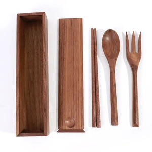 Ensemble de couverts à cuillère en bois à long manche réutilisables et écologiques outils à salade à bas prix couverts vaisselle et vaisselle - Product Image 4