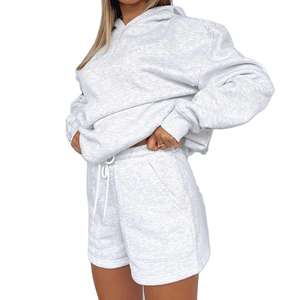 Kivotech Nouveau Ensemble décontracté sexy pour femmes en coton 100% respirant, sweat-shirt et short, taille oversize, vêtements de sport de plein air, ensembles pour femmes - Product Image 3