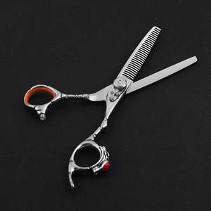 Coupe de cheveux professionnelle cisaillement barbier 6 pouces coiffure amincissement ciseaux acier inoxydable ciseaux Salon de coiffure ciseaux ANAAIF - Product Image 3