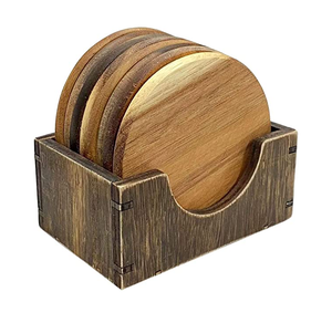 Créativité sous-verres en bois ensemble fait à la main design look hôtel restaurants sous-verres de haute qualité en vente - Product Image 6