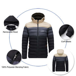 Abrigo de invierno ajustado para hombre con forro de poliéster suave y transpirable, ropa de abrigo informal colorida, abrigo de lona acolchado - Product Image 6