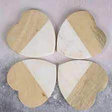 Classic Eco-Friendly Wooden <b>Marble</b> <b>Coasters</b> for Table Decoration Parties Hotel Use-Customizable Dinnerware Set - Product Image 6