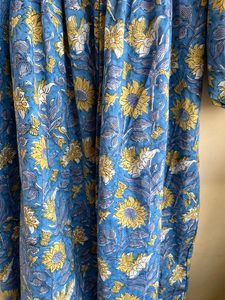 Vestido bohemio de talla grande, vestido de verano para mujer, vestido hippie de algodón con estampado de bloques - Product Image 5