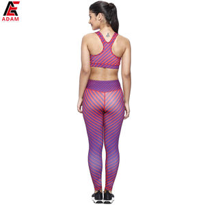 Soutien-gorge et pantalon de sport de couleur unie personnalisés pour femmes pour le yoga, la course à pied et le fitness ensemble de vêtements de sport de qualité supérieure - Product Image 4