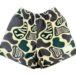 2024 New Arrival Summer <b>Men's</b> High Street Custom All-Print 5 Inch Inseam <b>Basketball</b> Sweat <b>Shorts</b> Breathable Mesh Designed for - Product Image 1