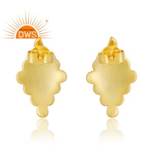 Nuevo diseño de patrón Plata de Ley 18K chapado en oro esmalte pendiente Demi joyería fina para mujer regalo para ella - Product Image 2