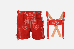 High Quality Breathable Oktoberfest Bavarian Lederhosen <b>Shorts</b> for <b>Women</b> - Product Image 4