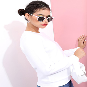 T-shirt femme et fille T-shirt manches longues col rond pour femme inspiré de l'Inde Coupe régulière et longueur courte - Product Image 3