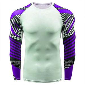 Polyester Manches Longues Rash Guard Hommes Gym Rash Guard - Product Image 4