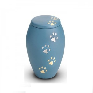 Urnas de cremación de aluminio de alta calidad con urnas funerarias de metal con acabado de mármol azul para cenizas humanas - Product Image 6