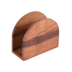Servilletero de madera fina de artesanía H.M.A para mesa rústica - Product Image 5