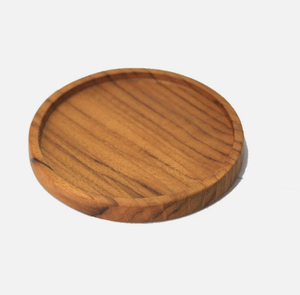 Posavasos Redondo de Madera Hecho a Mano con Borde Liso, Alfombrilla de Madera Natural para Bebidas de 5 mm de Grosor, Ecológico para Tazas, Jarras y Vasos - Product Image 2