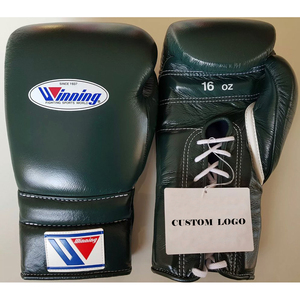 Guantes de Boxeo y Kickboxing Profesionales para Sparring de Adultos de 16 oz en Piel con Cierre de Agujeta y Correa de Muñeca Ajustable para Artes Marciales - Product Image 3