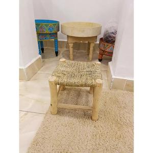Taburete marroquí hecho a mano, puf otomano, cojín decorativo bohemio, reposapiés tradicional bereber, muebles para la sala de estar. - Product Image 1