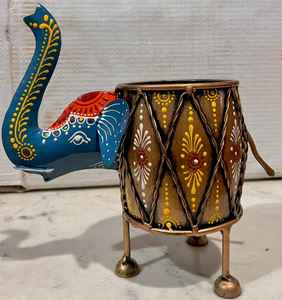 Modern Multicolored Iron Elephant Pen <b>Stand</b> and Desk Organizer for Home Office or Living Room Decor - Product Image 3