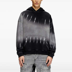 OEM personalizado de alta calidad Vintage Streetwear Tie-Dye impreso Jersey polar acanalado puños dobladillo 100% sudaderas con capucha de algodón para hombres - Product Image 5