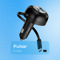 Chargeur de voiture Proove Pulsar 65W avec câble USB-C rétractable