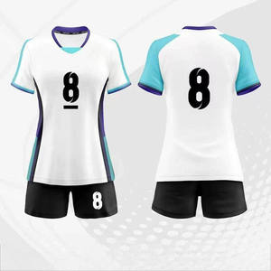 Uniforme de voleibol con impresión por sublimación, tela de poliéster de alta calidad, ideal para escuelas, universidades y competiciones de clubes deportivos. - Product Image 5