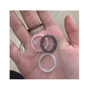 Bohème à la mode personnalisable couleur jaune noir Transparent coupe haute qualité nouvelle mode classique mariage IGI certifié anneaux - Product Image 6