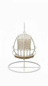 Elegant Handcrafted Eco-Friendly DIY Art Deco Miniature Iron Rattan Lightweight Hanging <b>Egg</b> Swing Chair Home <b>Decor</b> Gift - Product Image 5