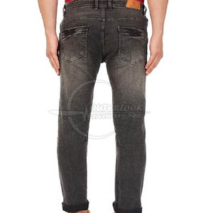 Marque privée à vendre Pantalon en jean délavé à l'acide avec poches pour hommes de couleur personnalisée - Product Image 4