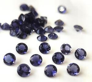 Iolite naturelle en gros 1mm-8mm pierre précieuse bleue ronde à facettes en vrac pour la fabrication de bijoux couleur bleue - Product Image 2