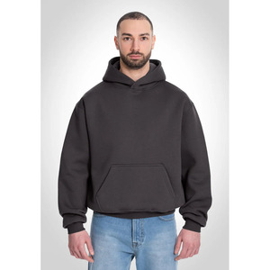 Nouveau sur mesure de haute qualité 100% coton polaire tissu ardoise gris couleur hommes à capuche sérigraphie pull à capuche pour hommes - Product Image 1