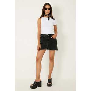 Blusa Casual con Cuello Redondo, Pliegues Delanteros, Logotipo, 100% Algodón, Mangas Cortas - Product Image 4