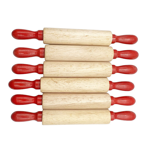 Natural Wooden Color + Red Handles