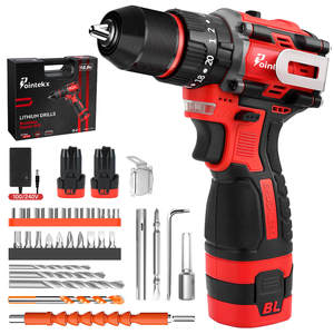 Taladro de Impacto Pointekx 16.8V 1.5Ah Sin Escobillas Rojo y Negro de Velocidad Variable, Herramienta Profesional para Trabajos en Madera - Product Image 5
