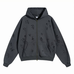 Sweat à capuche zippé épais unisexe avec imprimé araignée, coupe oversize, fabrication sur mesure, collection essentiels - Product Image 1